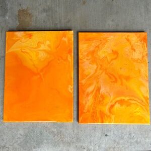 Orange Abstract Art Set